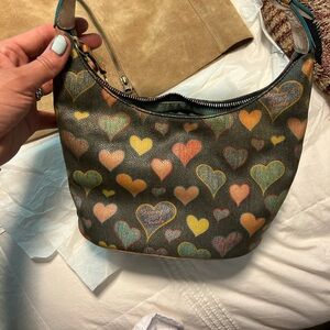 Vintage Y2K Dooney and Bourke Heart Shape Shoulder Handbag